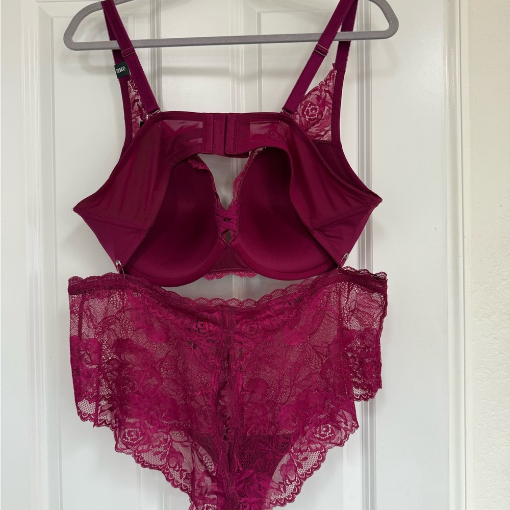 Torrid Pink Lace Bra and Panty Set - Picture 6 of 7